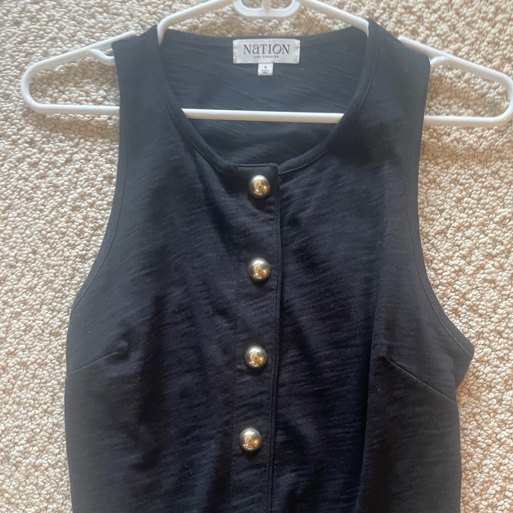 Nation Black Supima Cotton Top XS